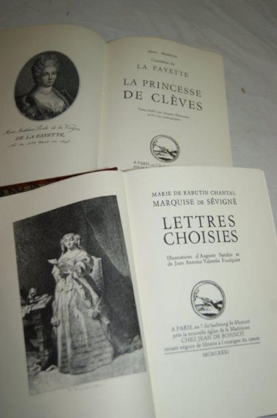 null Jean de Bonneau (2 volumes) Marquise de Sévigné et Madame de la Fayette, 1972...