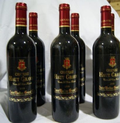 null 6 bouteilles de St-Emillion Grand cru, Château Haut Gravet, 2008