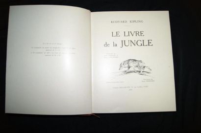 null KIPLING Le livre de la Jungle. Paris, Delagrave, 1939. Ilustré.