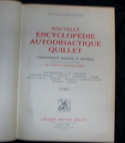 null L'Encyclopédie autodidactique Quillet. 4 tomes. 1947.