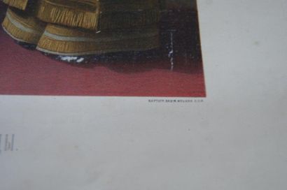 null Ecole russe, d'après Sokoloff, Série de 3 lithographies en couleurs, figurant...