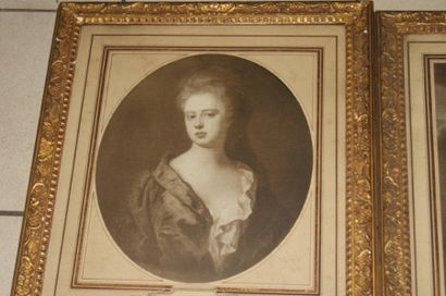 null D'après Godefrey KNELLER, Paire de reproductions figurant les portraits du Duc...