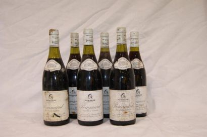 null Six bouteilles de Pommard , Patriarche père et fils , 1985; Etiquettes sales.LB...