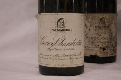 null Six bouteilles de Gevrey Chambertin, Patriarche père te fils ; 1985 . Etiquettes...