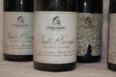 null Six bouteilles de Nuits saint- Georges , Patriarche père et fils. 1983 ; etiquettes...