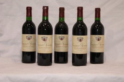 null 5 Bouteilles de St Emilion Grand Cru, Château Tauzinat- L'hermitage,1986