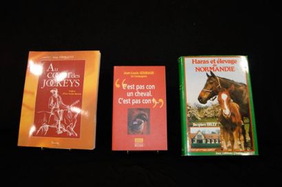 null Lot de 3 livres sur le thème équestre : Au coeur des jockeys (préface d'Yves...