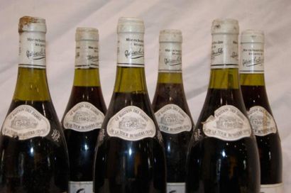 null Six bouteilles de Pommard , Patriarche père et fils , 1985; Etiquettes sales.LB...