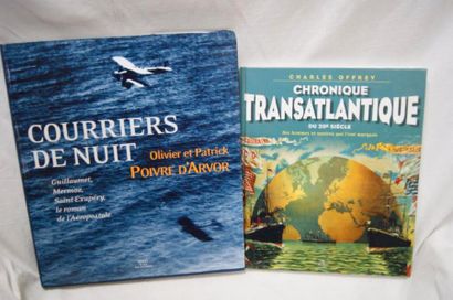 null Un lot de deux livres: "Courrier de nuit" et "Chroniques transatlantiques du...