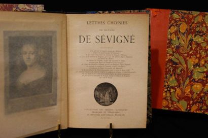 null Imprimerie Paul Brodard, 3 volumes demi-reliures cuir : Madame de Sévigné "Lettres...