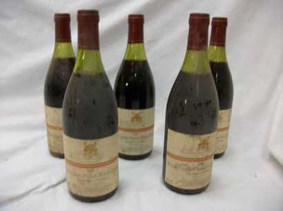 null 5 bouteilles de Bourgogne Passe-tout-grain, Vicomte Bernard de Romanet, 1982...