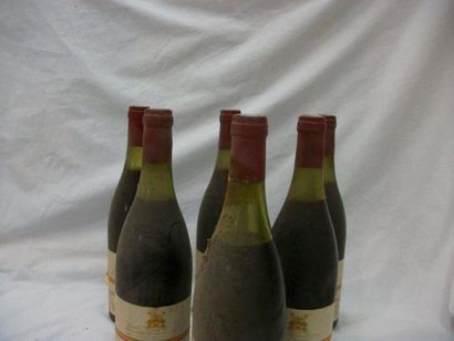 null 6 bouteilles de Chassagne-Montrachet, Vicomte Bernard de Romanet, 1979 (es,...