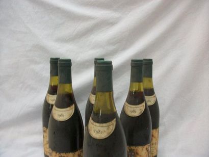 null 6 bouteilles de Mercurey, Hubert Père et Fils, 1982 (es, LB et B)