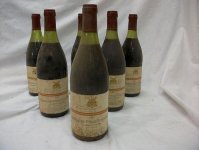 null 6 bouteilles de Givry 1er Cru, Clos de La Baraude, Fabien Jeunet Henry, 1979....