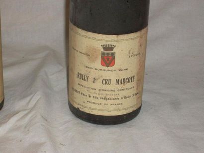 null 2 bouteilles de Rully, 1er Cru Margoté, 1982, Hubert Père et Fils. (es)
