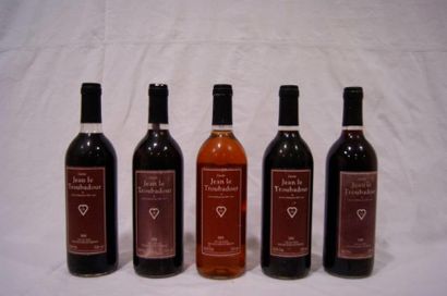 null 5 bouteilles de vin des Bouches du Rhône, "Cuvée Jean Le Troubadour", 2 de 1998,...