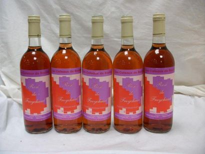 null 5 bouteilles de Rosé de Freychaud, les Coteaux de Bouliac