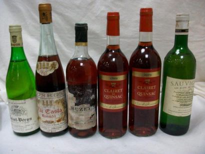 null Lot de 5 bouteilles de vin: Clairet de Quinsac 2009 (2), Sauvignon, Saint-Véran...