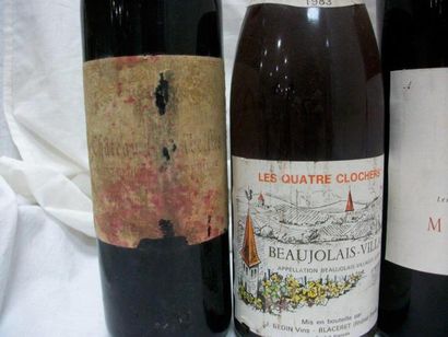 null Lot de 5 bouteilles de vin rouge: Beaujolais Villages 1994 et 1983, Merlot 2003,...