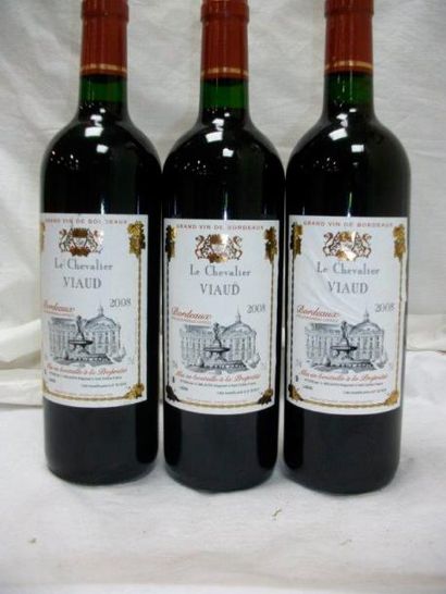 null 3 bouteilles de Bordeaux le Chevalier Viaud, 2008