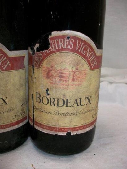 null 3 bouteilles de Bordeaux les Maitres Vignoux (B, ESA, Capsule abimée)