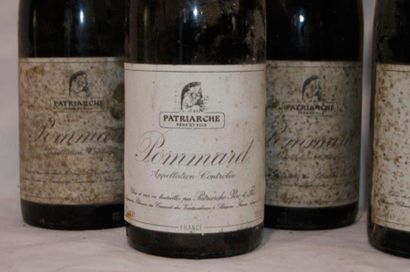 null Six bouteilles de Pommard, Patriarche père et fils . 1985. Etiquettes sales...