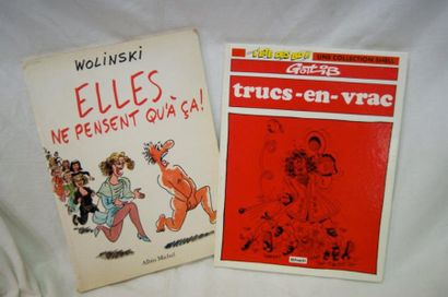 null Lot comprenant deux BD de Wolinski "elles ne pensent qu'a ça"" editions Albin...