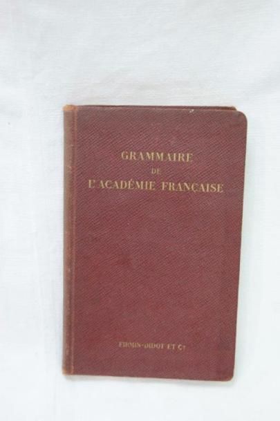 null Livre de grammaire de l'académie française édition Firmin Didot copyright de...