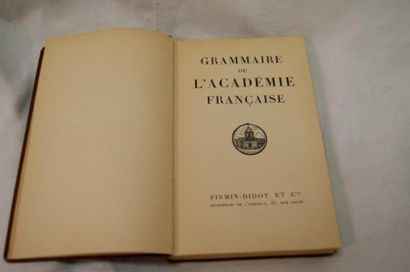 null Livre de grammaire de l'académie française édition Firmin Didot copyright de...
