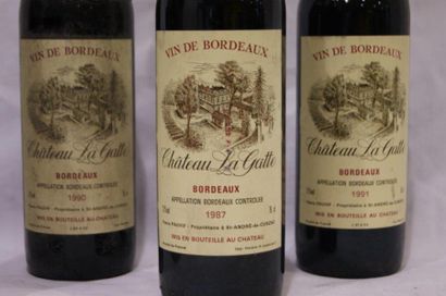 null 5 bouteilles de Chateau Lagatte : une de 1997 , deux de 1990 , une de 1991 et...