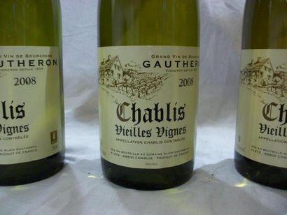 null 3 bouteilles de Chablis , Vieilles Vignes, Gautheron 2008