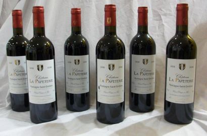 null 6 Bouteilles de Montagne St Emilion, Château La Papeterie, 2008