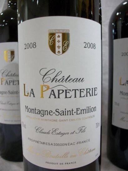 null 6 Bouteilles de Montagne St Emilion, Château La Papeterie, 2008