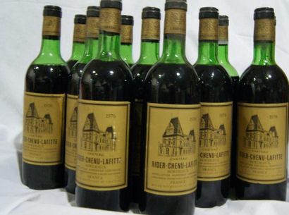 null 12 bouteilles de Château Rider-Chenu-Lafitte, 1976 (LB et B)