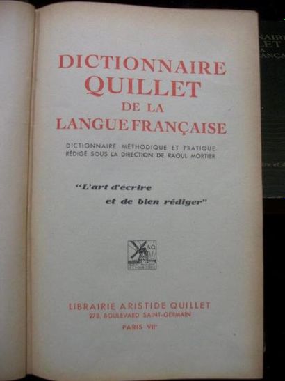 null QUILLET Dictionnaire de la langue française. 3 volumes.