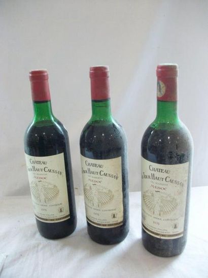 null 3 bouteilles de Médoc, Château Tour Haut Caussan, 1976 (B)