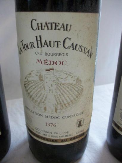 null 3 bouteilles de Médoc, Château Tour Haut Caussan, 1976 (B)