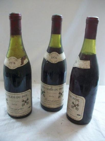 null 3 bouteilles de Bourgogne, Les clés du roi/Labouré-Roi, 1976 (B, 1TB)