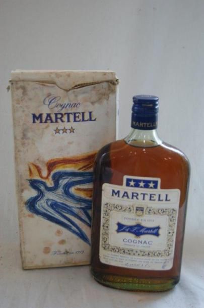 null Bouteille de cognac MARTELL. 70 cl. Dans sa boîte (abîmée)