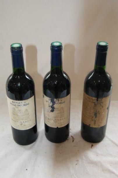null 3 bouteilles de Haut Médoc, Reflet de Villegeorge, 1996