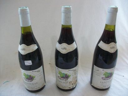 null 3 bouteilles de Santenay, André Cherrier, 1986. (LB, 1 étiquette abîmée)
