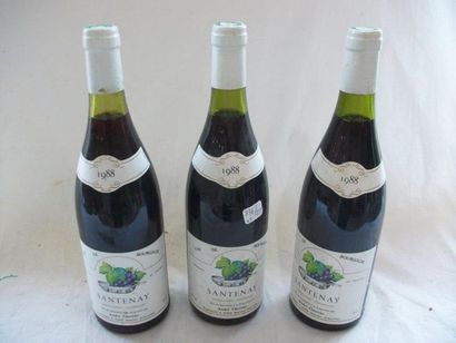 null 3 bouteilles de Santenay, André Cherrier, 1988. (LB)