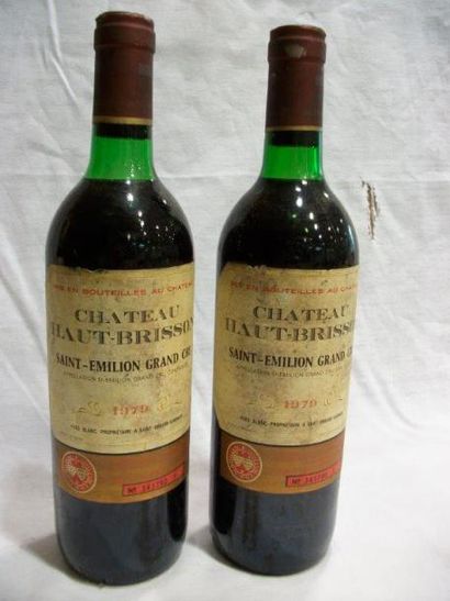 null 2 bouteilles de st Emilion Grand Cru Château Haut Brisson , 1979.es et Lb