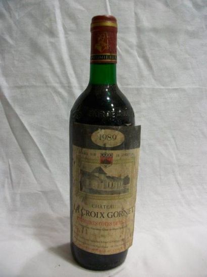 null 1 bouteille de Chateau La Croix gornet , 1989 ; es et décollée , LB