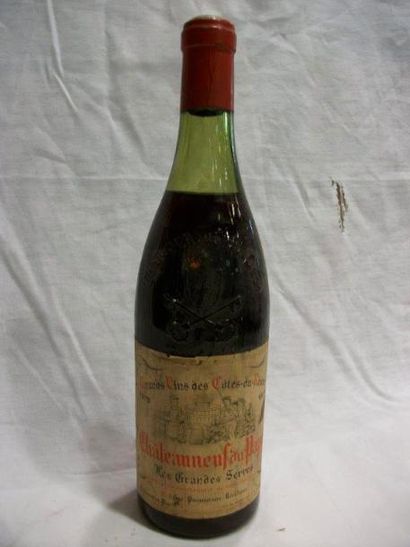 null 1 bouteille de Chateauneuf du Pape, les Grandes Serres, 1973. es et b