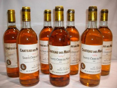 null 7 bouteilles de Sainte Croix du Mont, Château des Mailles, 1979 (LB, léger ...