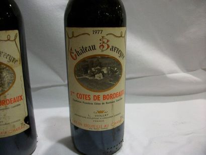 null 2 bouteilles de Côtes de Bordeaux, Château Barreyre, 1977 (ea, B, capsules ...