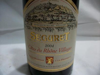 null 2 bouteilles de Côtes du Rhône Villages, Seguret, 2004.