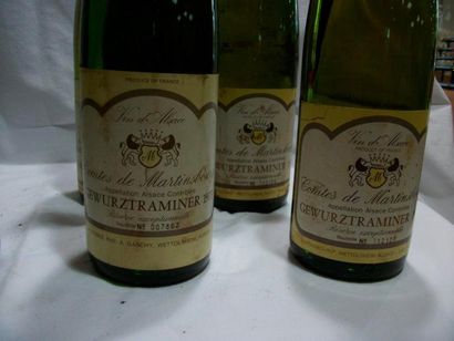 null Lot de 7 bouteilles de vins d'Alsace : 4 bouteilles de Gewurztraminer Comtes...