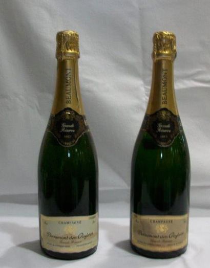 null 2 bouteilles de champagne Baumont des Crayères, Grande Réserve.